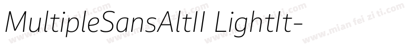 MultipleSansAltII LightIt字体转换